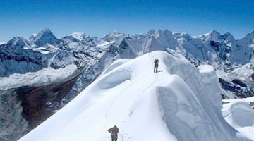 Besteigung des Island peak